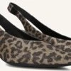 Unisa Jensen Braune Slingbacks mit Leoprint & Blockabsatz -Teveo Geschaft 303023 1