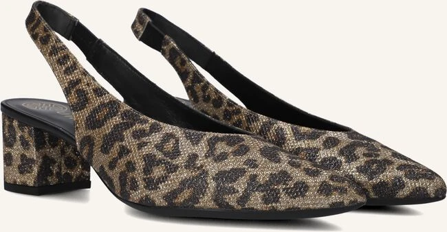 Unisa Jensen Braune Slingbacks mit Leoprint & Blockabsatz 3 Unisa Jensen Braune Slingbacks mit Leoprint & Blockabsatz