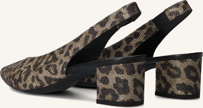 Unisa Jensen Braune Slingbacks mit Leoprint & Blockabsatz 4 Unisa Jensen Braune Slingbacks mit Leoprint & Blockabsatz – Bild 2