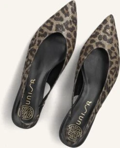 Unisa Jensen Braune Slingbacks mit Leoprint & Blockabsatz 9 Unisa Jensen Braune Slingbacks mit Leoprint & Blockabsatz -Teveo Geschaft 303023 5