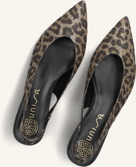 Unisa Jensen Braune Slingbacks mit Leoprint & Blockabsatz 6 Unisa Jensen Braune Slingbacks mit Leoprint & Blockabsatz – Bild 4
