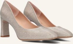 Unisa Damen Pumps Waba in Gold – Elegante Blockabsatz-Schuhe mit Glitter