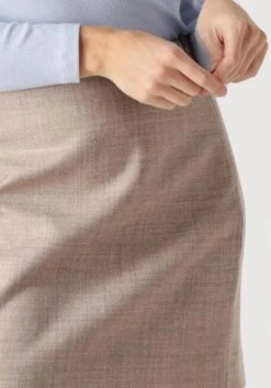 Vanilia Wool Mini Skirt - Eleganter Minirock in Taupe -Teveo Geschaft 303066 3