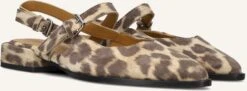 Via Vai Jazz Valerie Beige Leopard Print Suede Slingbacks