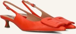 Bibi Lou Rote Leder-Slingbacks mit Kitten Heel - Modell 641z10vk