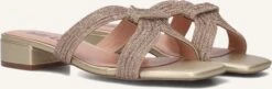 Bibi Lou Goldene Glitter Mules mit Blockabsatz - 842z00hg