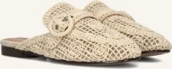 Bibi Lou Beige Raffia Peeptoe Slipper - Model 649z61vk