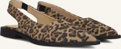 Copenhagen Studios CPH416 Slingbacks – Brauner Leo-Print aus Wildleder