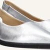 Copenhagen Studios CPH416 Silberne Slingbacks mit Blockabsatz -Teveo Geschaft 303940 1
