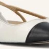 Toral Slingbacks Luisa - Weiße Leder-Schuhe mit Blockabsatz -Teveo Geschaft 304194 1