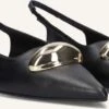 Toral Carole Slingbacks in Black Leather -Teveo Geschaft 304220 1