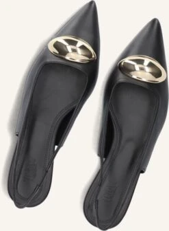 Toral Carole Slingbacks in Black Leather -Teveo Geschaft 304220 5