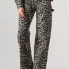 Colourful Rebel Tinsley Leopard Denim Worker Pants - Straight Leg 2 Colourful Rebel Tinsley Leopard Denim Worker Pants - Straight Leg -Teveo Geschaft 304542 1