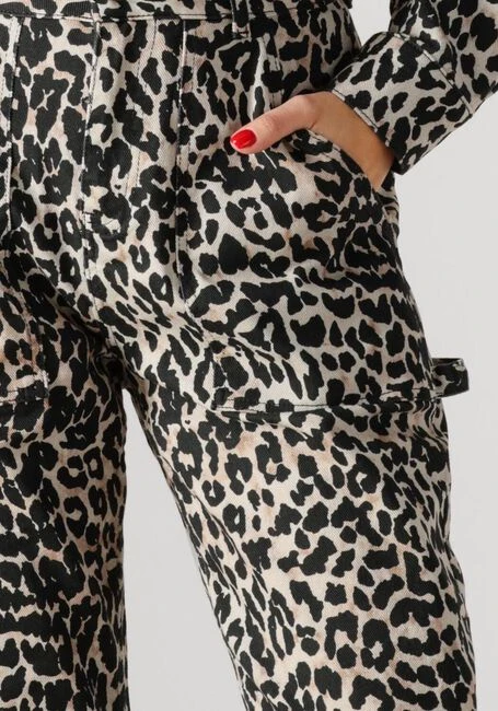 Colourful Rebel Tinsley Leopard Denim Worker Pants - Straight Leg 5 Colourful Rebel Tinsley Leopard Denim Worker Pants - Straight Leg – Bild 3