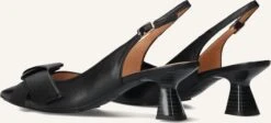 Lodi Kal5307 Schwarze Leder Slingbacks mit Trichterabsatz -Teveo Geschaft 304918 3