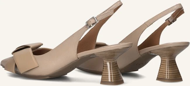 Lodi Kal5307 Beige Leather Slingbacks with Funnel Heel 4 Lodi Kal5307 Beige Leather Slingbacks with Funnel Heel – Bild 2