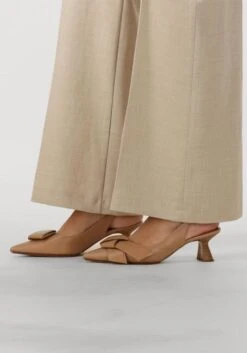 Lodi Kal5307 Beige Leather Slingbacks with Funnel Heel 11 Lodi Kal5307 Beige Leather Slingbacks with Funnel Heel -Teveo Geschaft 304921 8