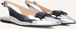 Floris van Bommel Silberne Leder-Slingbacks Sfw-40050