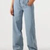 Modström Isoldemd Solid Pants - Blue Wide Leg Jeans -Teveo Geschaft 305566 1