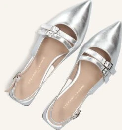 Stefano Lauran Marianna Silberne Leder Slingbacks Damen -Teveo Geschaft 306303 5
