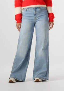 By-bar Femme Denim Pant - Light Blue Wide Leg Jeans for Women