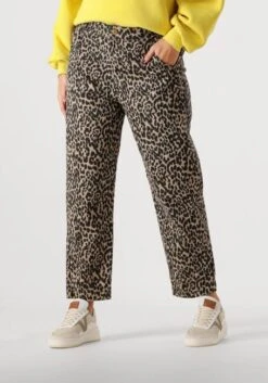 Summum Mom Fit Pant - Beige Dry Stretch Twill Jeans