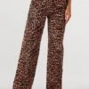 Harper & Yve Mayra-pa Leopard Print Flared Jeans - Brown -Teveo Geschaft 307371 1