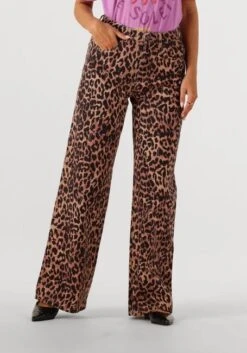 Harper & Yve Mayra-pa Leopard Print Flared Jeans - Brown