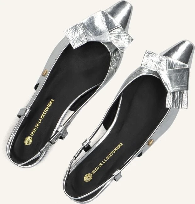 Fred de la Bretonière Elisse Slingbacks aus Leder in Silber 6 Fred de la Bretonière Elisse Slingbacks aus Leder in Silber – Bild 4