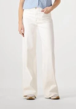 7 For All Mankind Lotta Sugar Wide-Leg Jeans in Off-White
