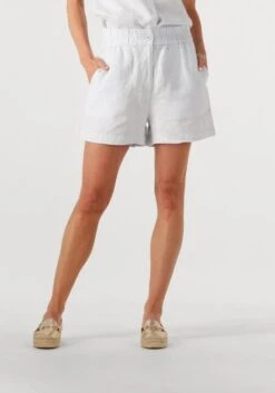 Circle of Trust Lilou Short - Hellblaue Damen Leinen-Shorts mit hoher Taille