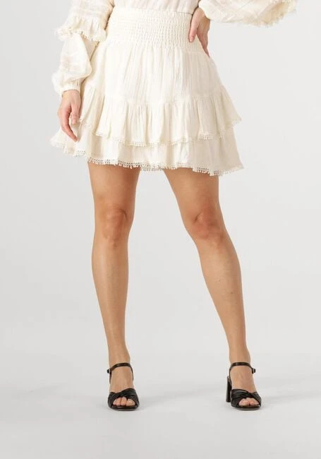 Ibana Sarlotte Minirock - Eleganter Rock in Ecru aus 100% Baumwolle 3 Ibana Sarlotte Minirock - Eleganter Rock in Ecru aus 100% Baumwolle