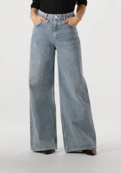 Aaiko Charly Wide Leg Denim Jeans - Blue