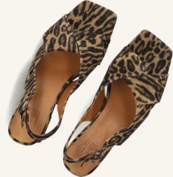 Billi Bi Damen Slingbacks A8378 - Brauner Leoprint mit Blockabsatz -Teveo Geschaft 309640 5