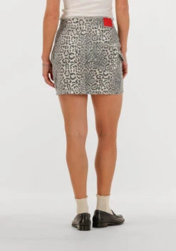 Refined Department Minirock Hazel - Grauer Rock mit Leoprint -Teveo Geschaft 309750 2