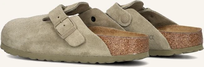 Birkenstock Boston Damen Slipper - Hochwertiges Wildleder in Grün 4 Birkenstock Boston Damen Slipper - Hochwertiges Wildleder in Grün – Bild 2