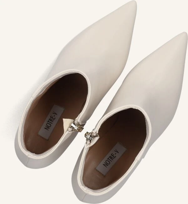 Notre-V 19536 Elegante Damen Stiefeletten in Beige aus Leder 6 Notre-V 19536 Elegante Damen Stiefeletten in Beige aus Leder – Bild 4