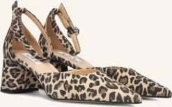 Notre-V Damen Pumps 35518 - Elegante Wildleder Pumps mit Leoprint