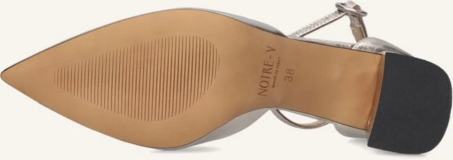 Notre-V Goldene Leder-Pumps mit elegantem Blockabsatz 5 Notre-V Goldene Leder-Pumps mit elegantem Blockabsatz – Bild 3