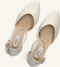 Notre-V Weiße Leder-Pumps 12625 mit elegantem Blockabsatz -Teveo Geschaft 309856 5