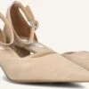 Notre-V Damen Pumps 35518 in Beige – Eleganter Blockabsatz aus Wildleder -Teveo Geschaft 309860 1