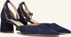 Notre-V 35518 Blaue Wildleder-Pumps mit Elegantem Blockabsatz