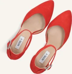 Notre-V Pumps 12625 - Elegante Rote Wildleder-Pumps mit Blockabsatz -Teveo Geschaft 309888 5