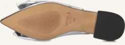 Notre-V 12261 Elegante Silberne Leder-Slingbacks für Damen -Teveo Geschaft 309891 4