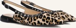 Notre-V 12270 Damen Slingbacks - Braun mit Leoprint