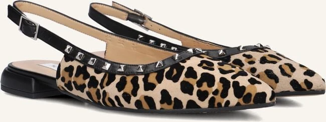 Notre-V 12270 Damen Slingbacks - Braun mit Leoprint 3 Notre-V 12270 Damen Slingbacks - Braun mit Leoprint