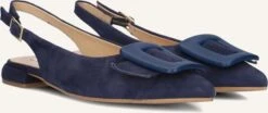 Notre-V Blaue Slingbacks 12241 aus elegantem Wildleder