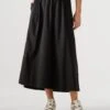 Notre-V NV-FRIGG Midi-Rock in Schwarz – Eleganter A-Linien-Schnitt -Teveo Geschaft 310068 1