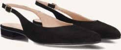 Lina Locchi 010-72 Schwarze Slingbacks aus Wildleder