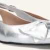 Lina Locchi Damen Slingbacks 010-73 in Silber – Elegante Leder-Pumps